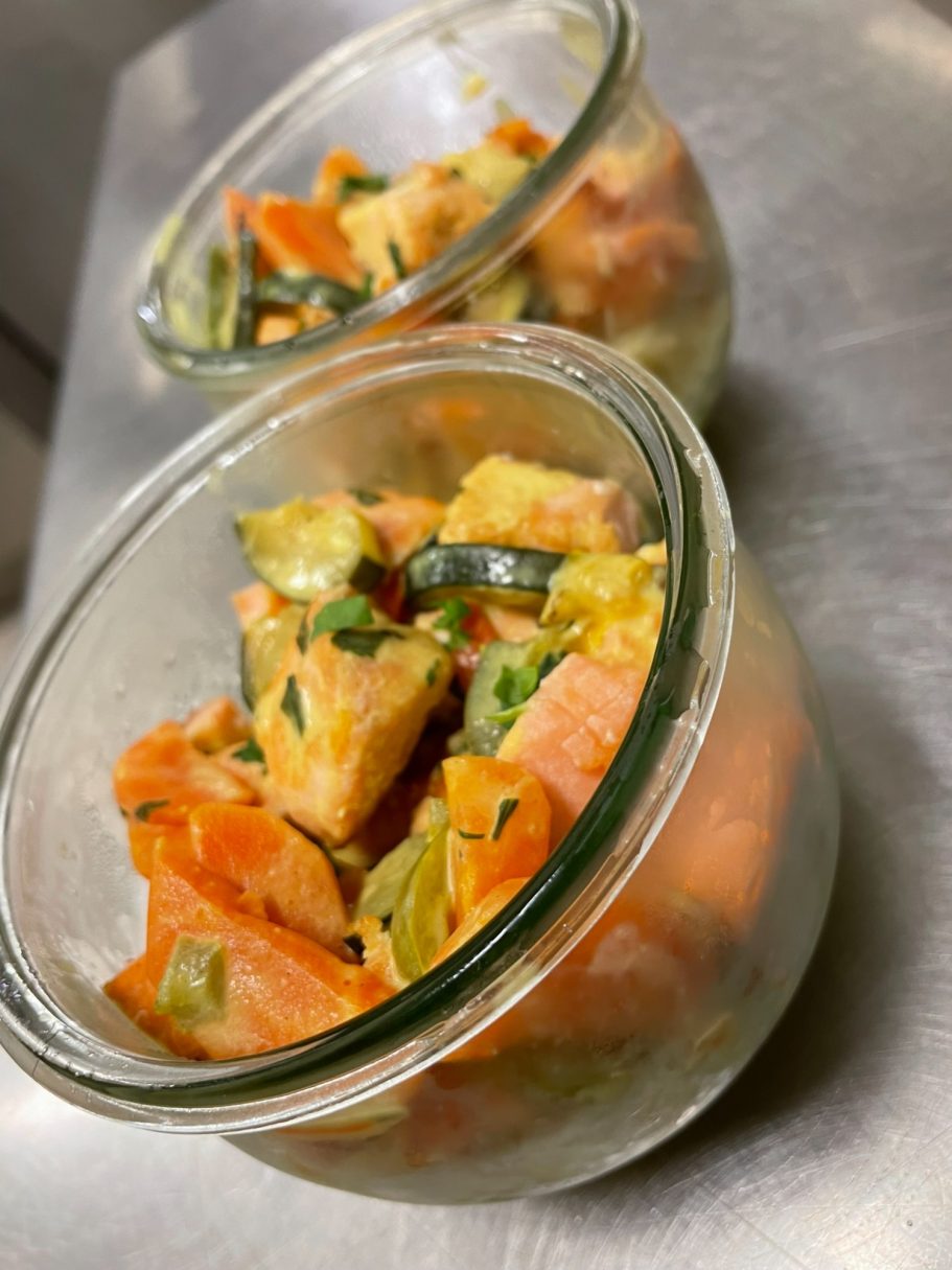 Saumon et curry légumes Saumon et curry légumes